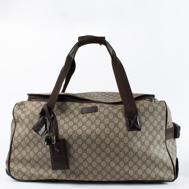 Authentic Second Hand Gucci GG Supreme Trolley Travel Bag on Labellov.com