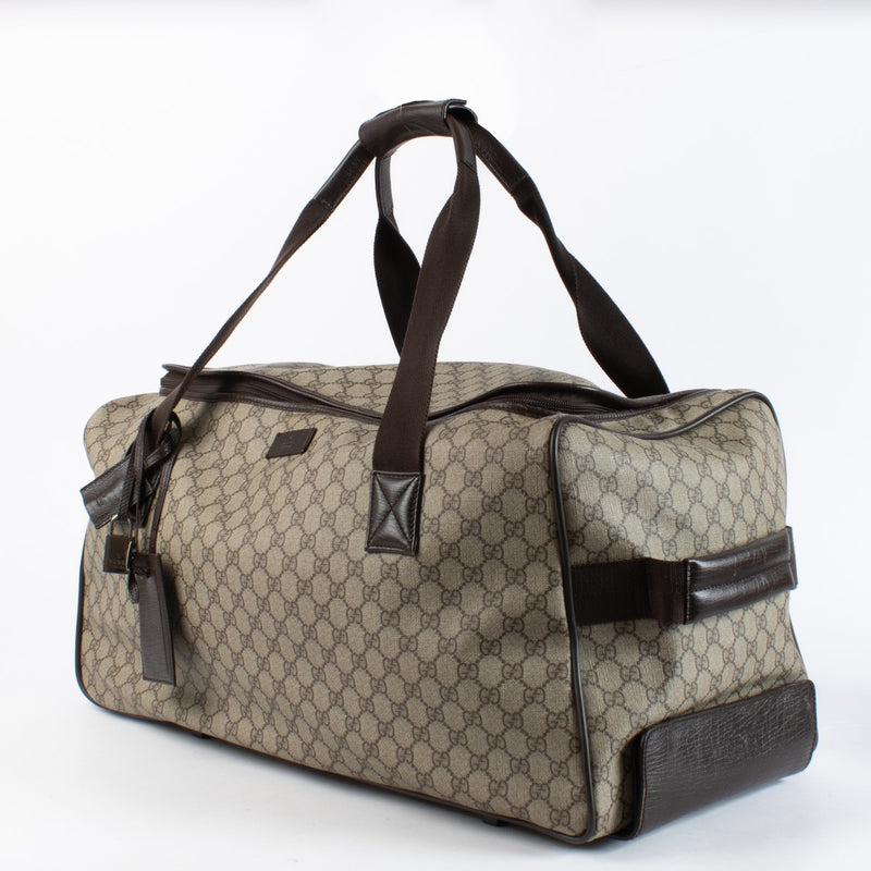Authentic Second Hand Gucci GG Supreme Trolley Travel Bag on Labellov.com