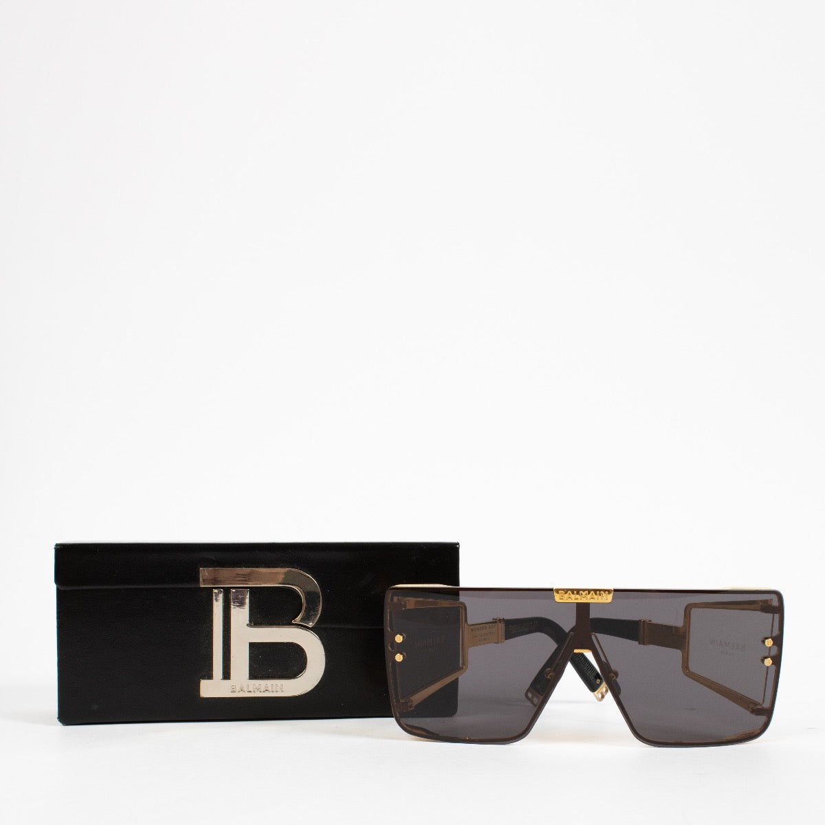 shop 100% authentic second hand Balmain Black Wonder Boy Geometric-Frame Sunglasses on Labellov.com