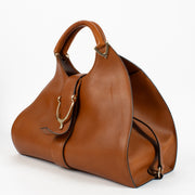 shop 100% authentic second hand Gucci Brown Stirrup Top Handle Bag on Labellov.com