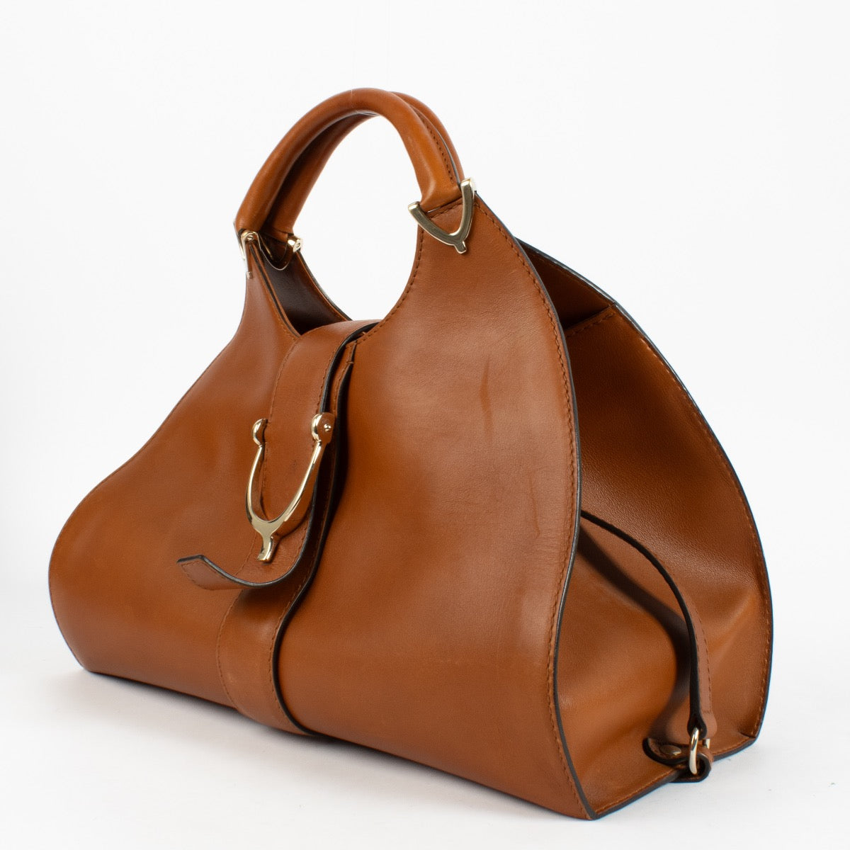 shop 100% authentic second hand Gucci Brown Stirrup Top Handle Bag on Labellov.com