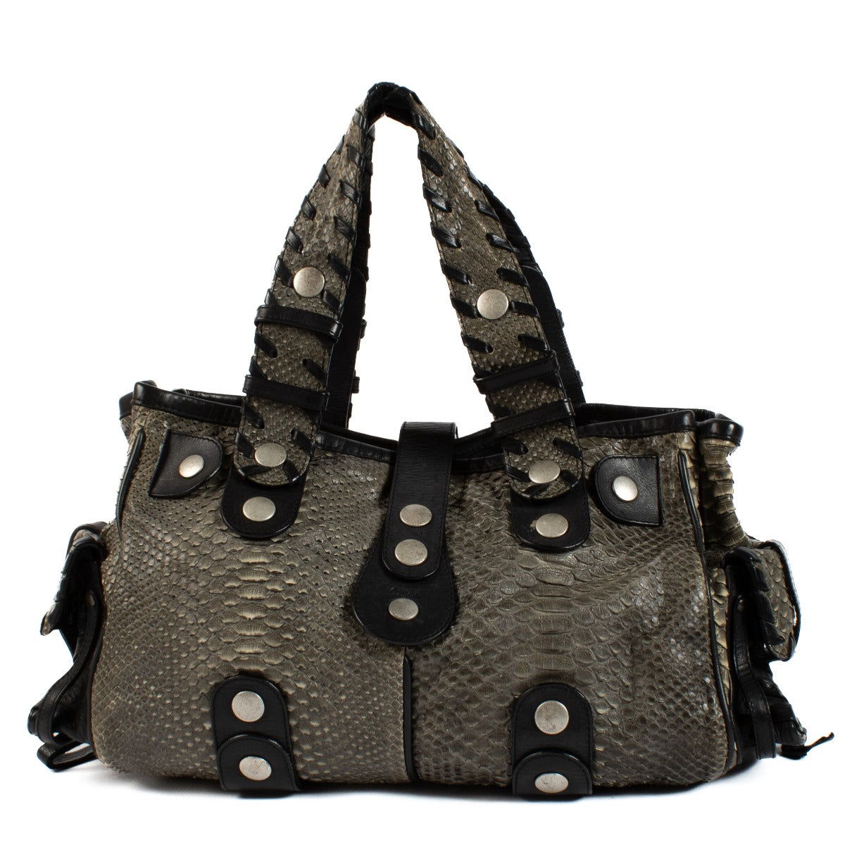 Shop 100% authentic secondhand Chloé Grey Python Silverado Bag on Labellov.com
