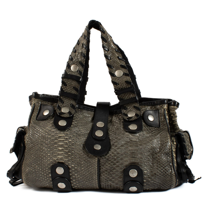 Shop 100% authentic secondhand Chloé Grey Python Silverado Bag on Labellov.com