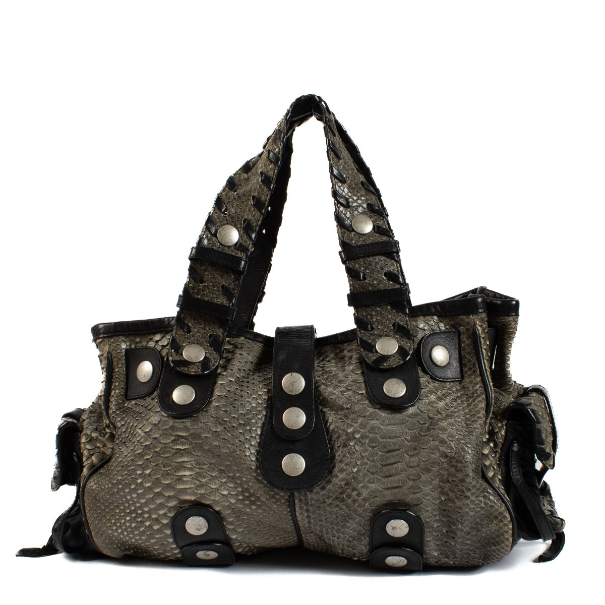 Shop 100% authentic secondhand Chloé Grey Python Silverado Bag on Labellov.com