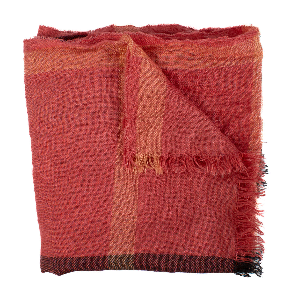 Burberry Red Checkered Scarf