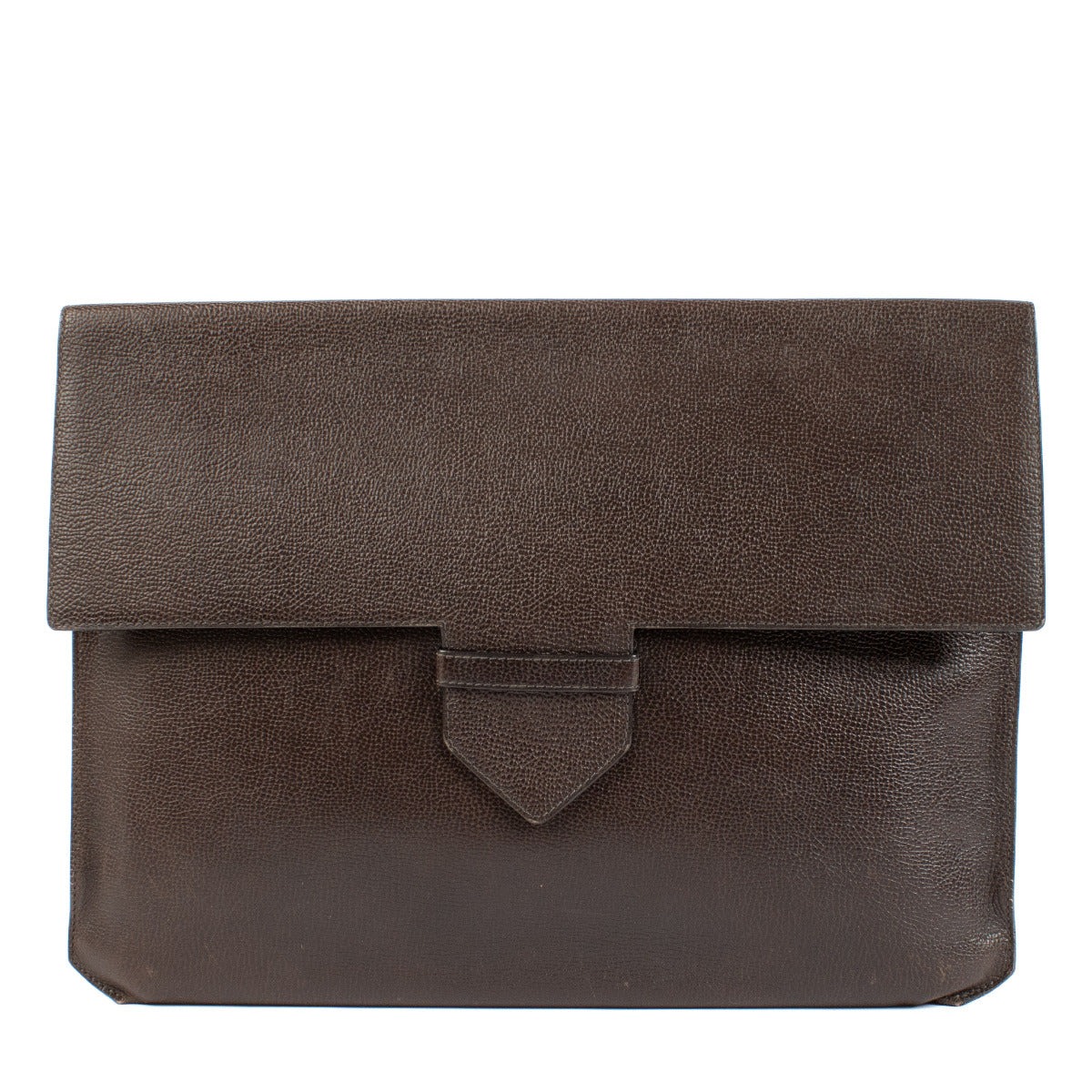 Delvaux Brown Portfolio Clutch for the best price at Labellov secondhand luxury in Antwerp and Knokke.