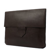 Delvaux Brown Portfolio Clutch