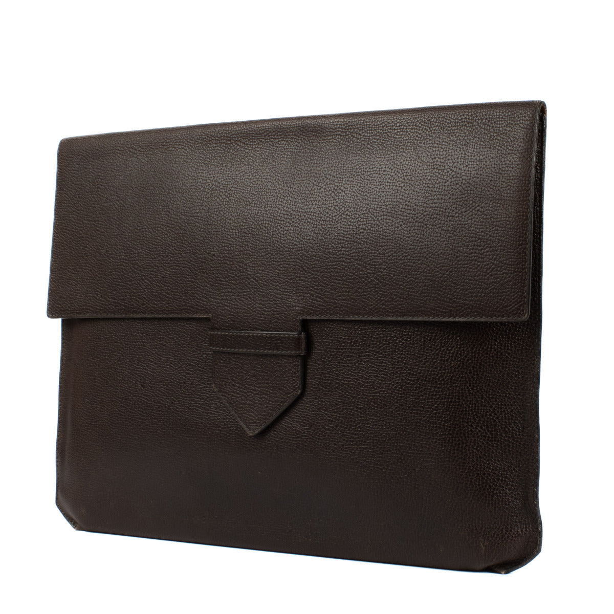 Delvaux Brown Portfolio Clutch