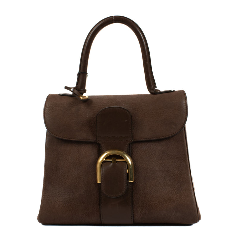 Delvaux Brown Nubuck PM Brillant Bag