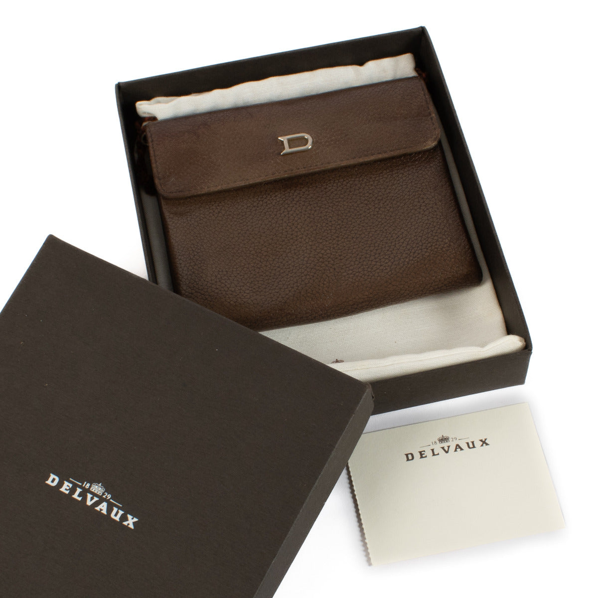 Delvaux Brown Bingo Wallet