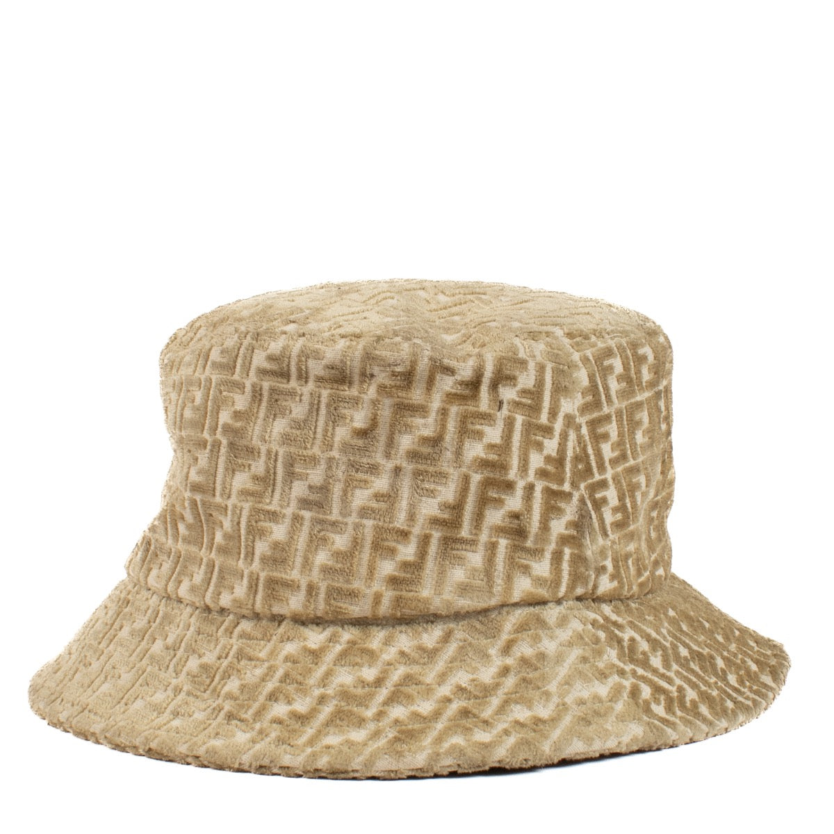 Shop safe online at Labellov in Antwerp, Brussels and Knokke this 100% authentic second hand Fendi Beige FF Bucket Hat - size L