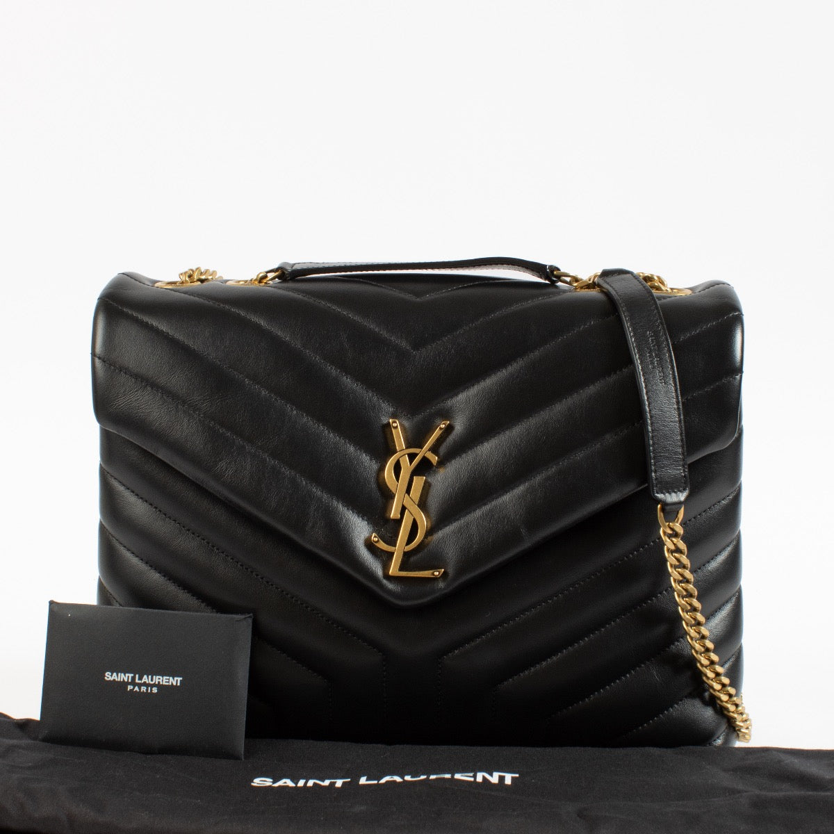 Shop 100% authentic second hand Saint Laurent Black Medium Loulou Bag Crossbody on Labellov.com