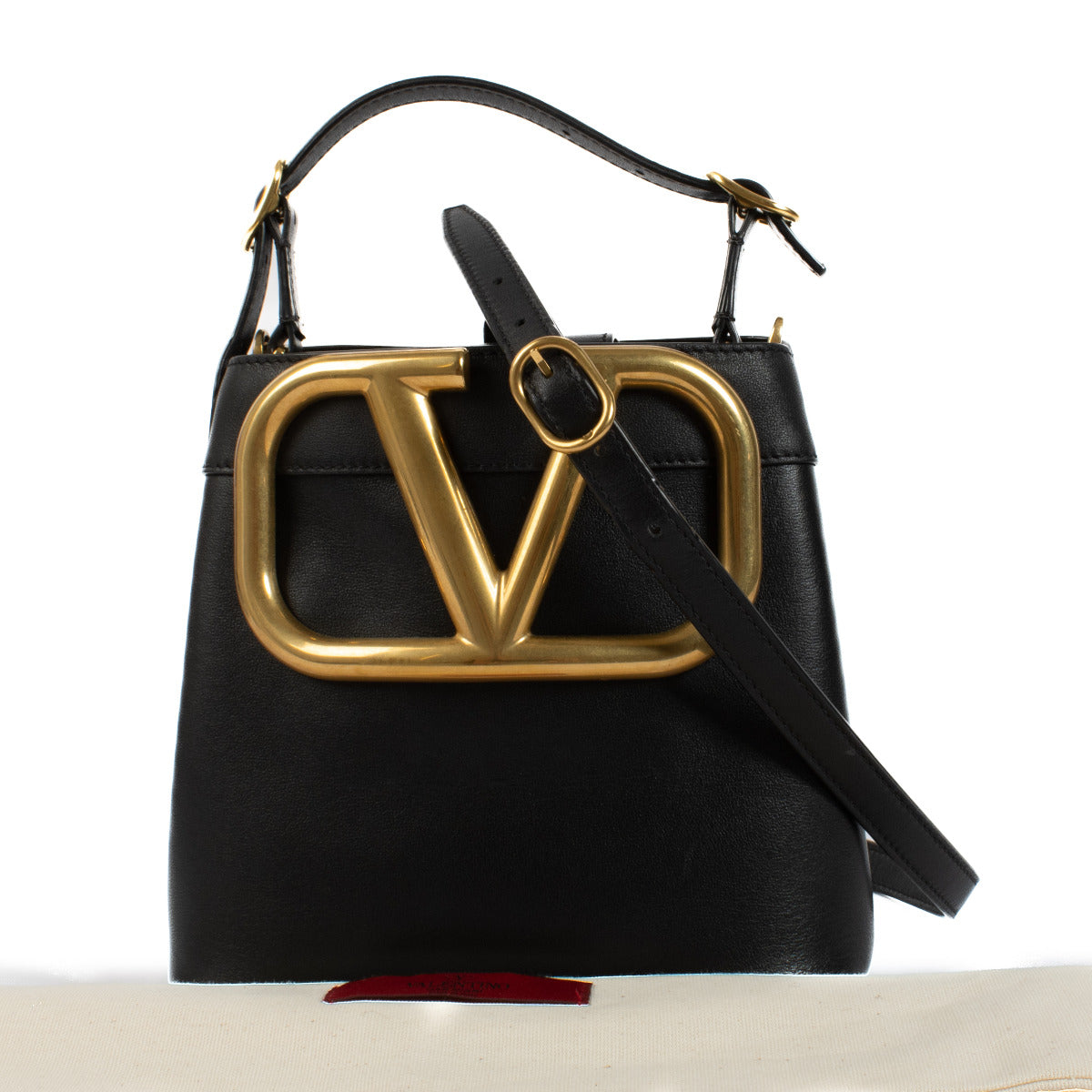 Valentino Garavani Black Supervee Top Handle Bag