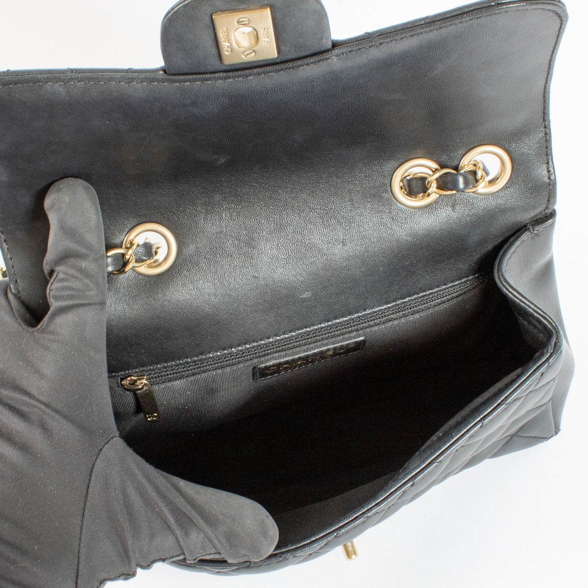 Chanel Black Lambskin Small Mademoiselle Chic Flap Bag