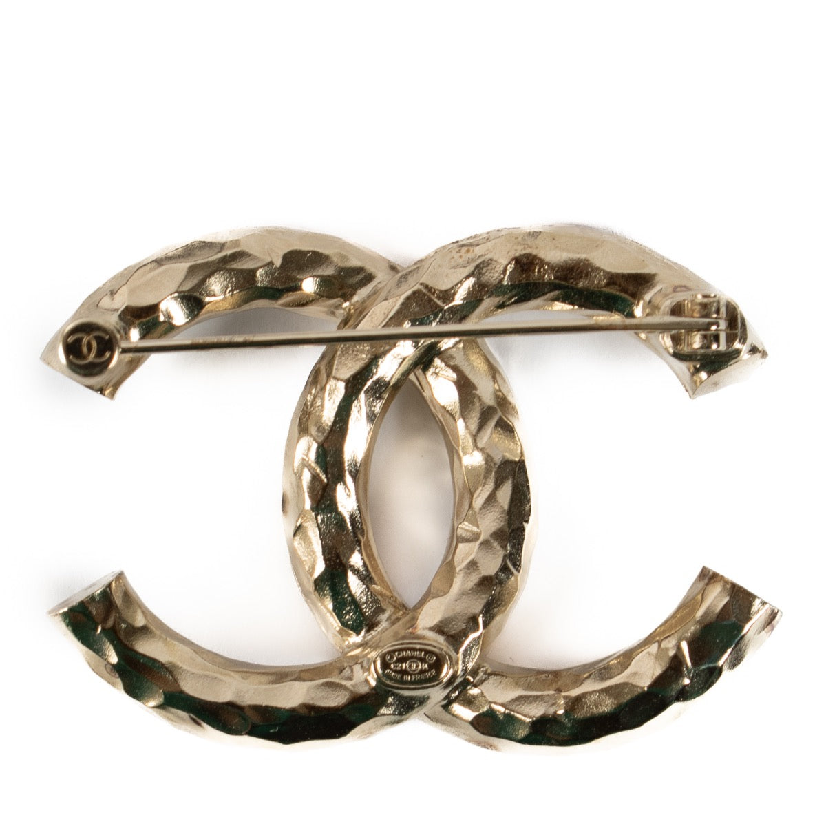 shop 100% authentic second hand Chanel 21K Gold Cyrstal CC Brooch on Labellov.com