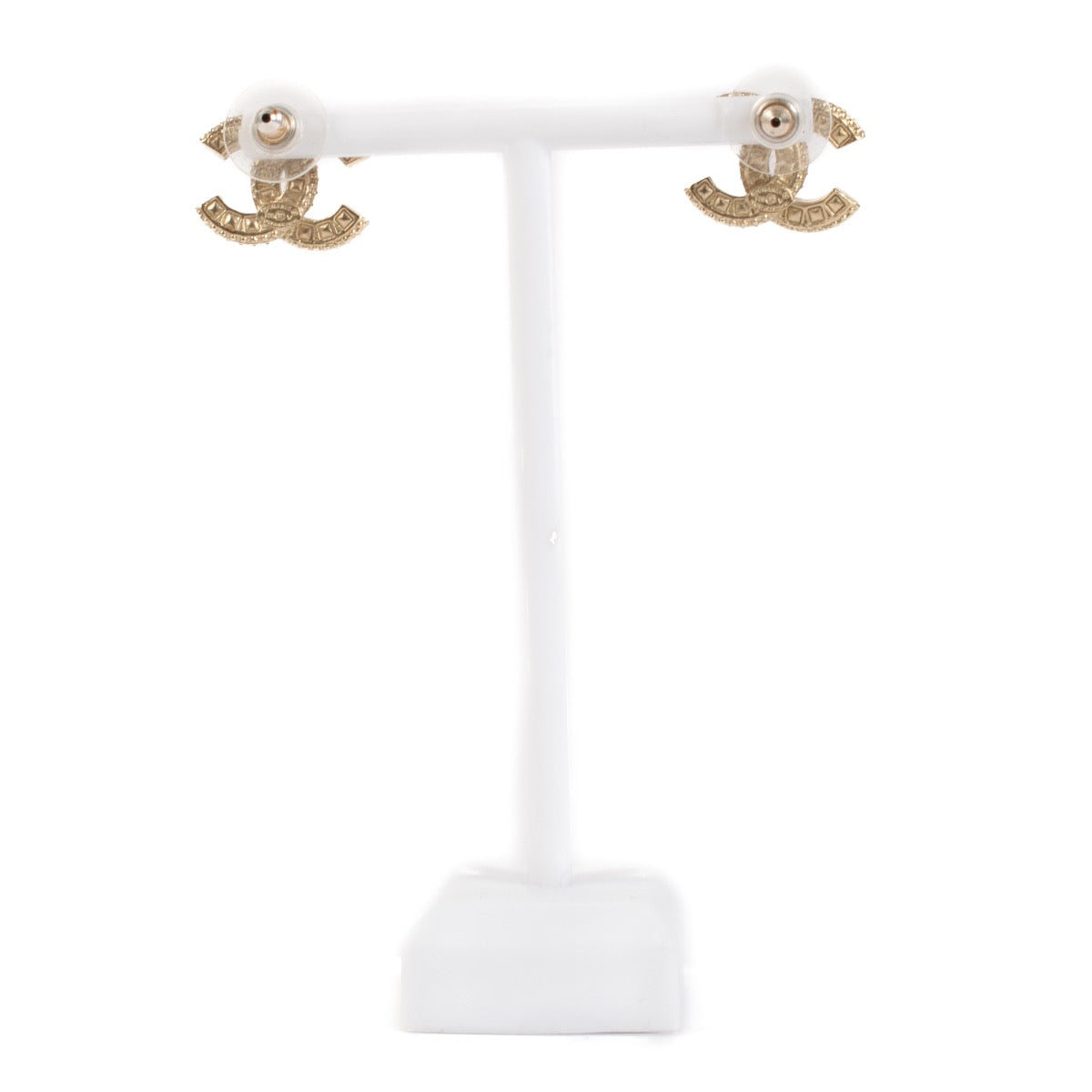 shop 100% authentic second hand Chanel Silver CC Crystal Earrings on Labellov.com