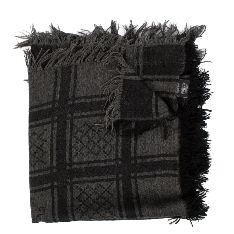 shop 100% authentic second hand Gucci Grey GG Shawl on Labellov.com