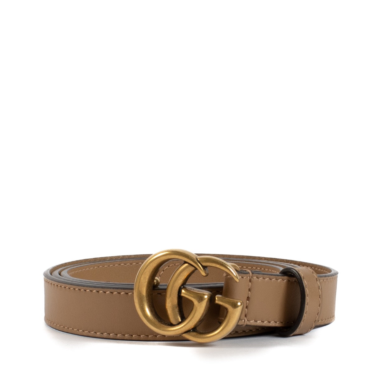 shop 100% authentic second hand Gucci Beige GG Slim Belt - Size 95 on Labellov.com