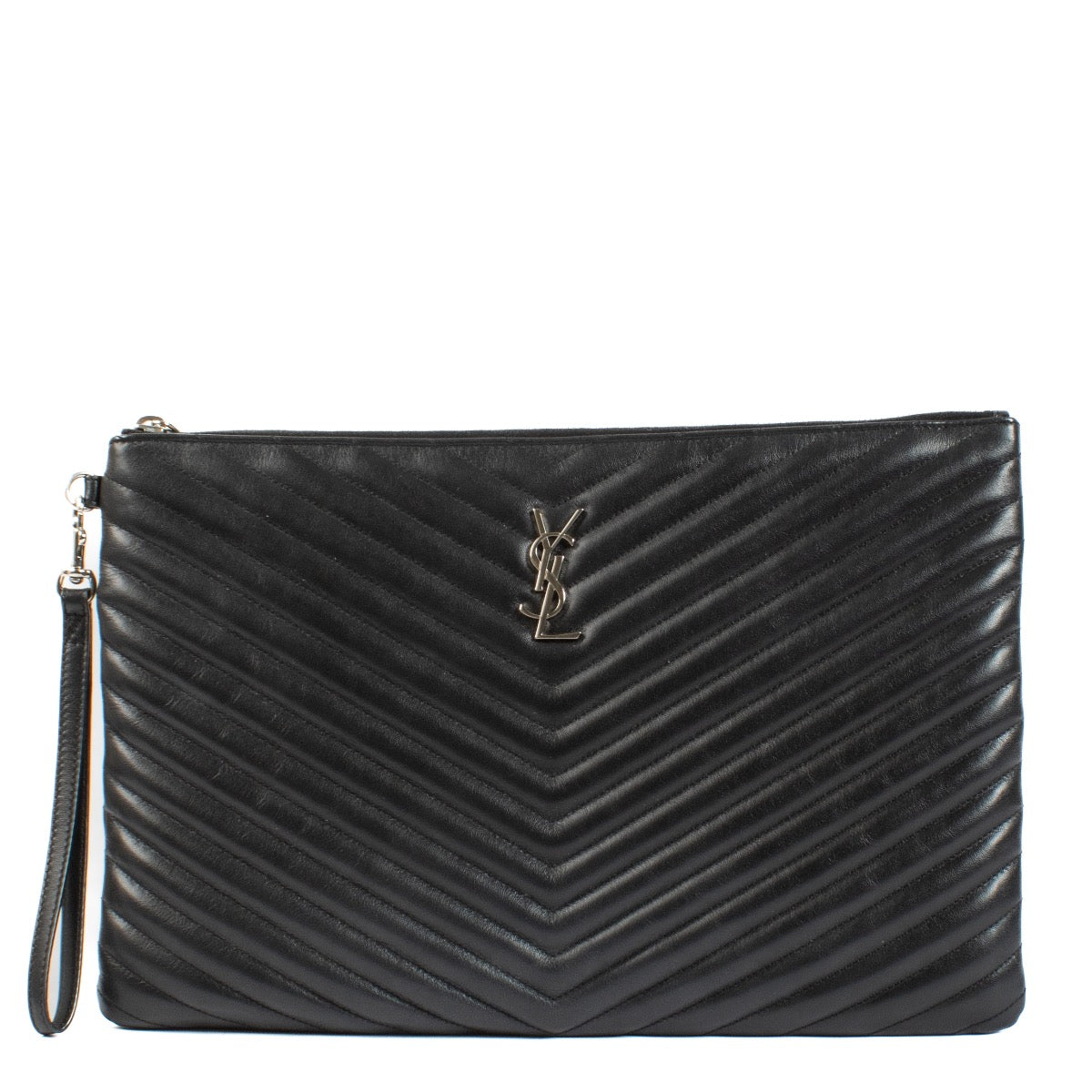 shop 100% authentic second hand Saint Laurent Black Cassandre Pouch on Labellov.com