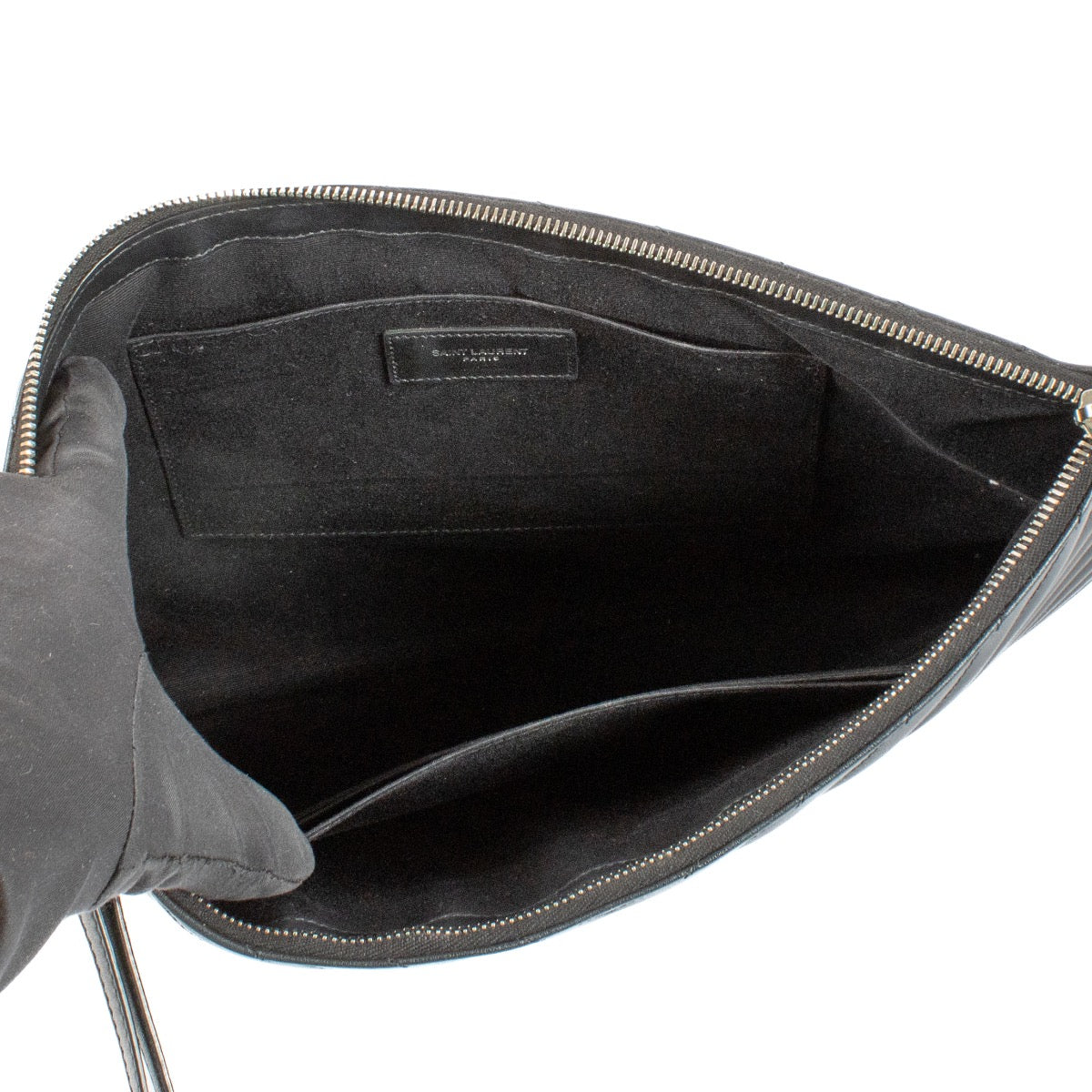 shop 100% authentic second hand Saint Laurent Black Cassandre Pouch on Labellov.com