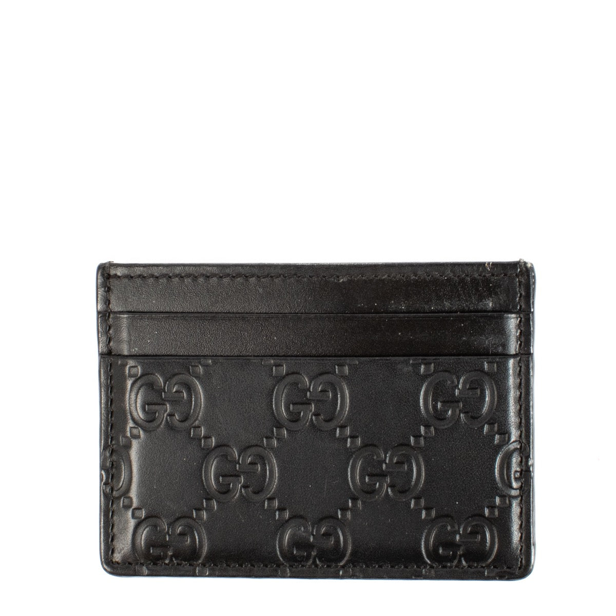 shop 100% authentic second hand Gucci Black Guccissima Card Holder on Labellov.com