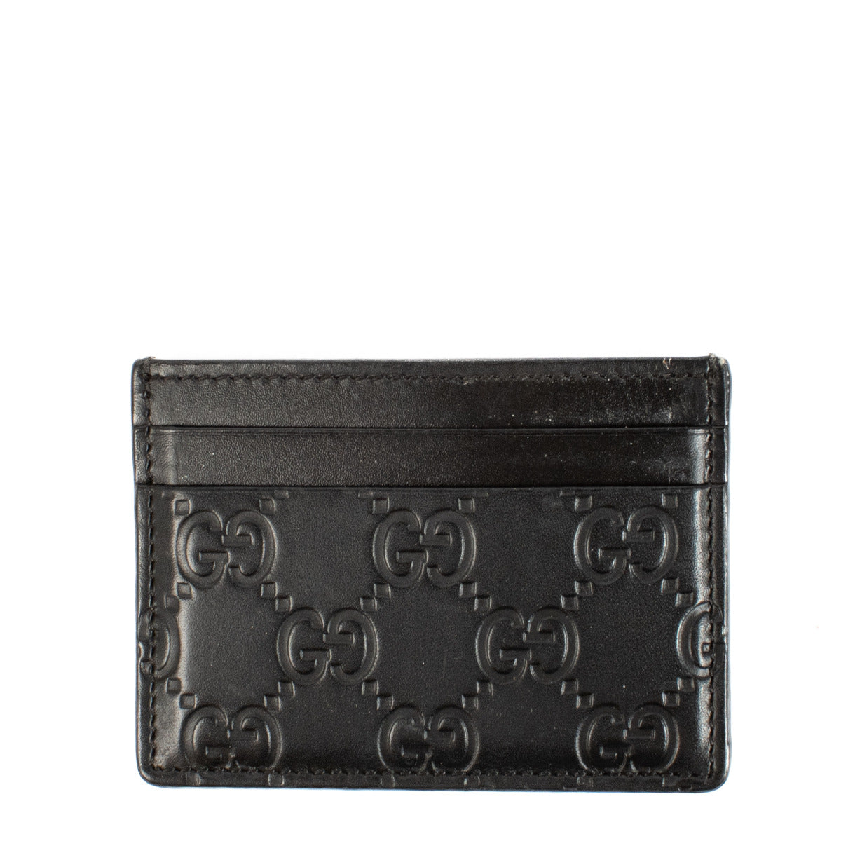 Gucci Black Guccissima Card Holder