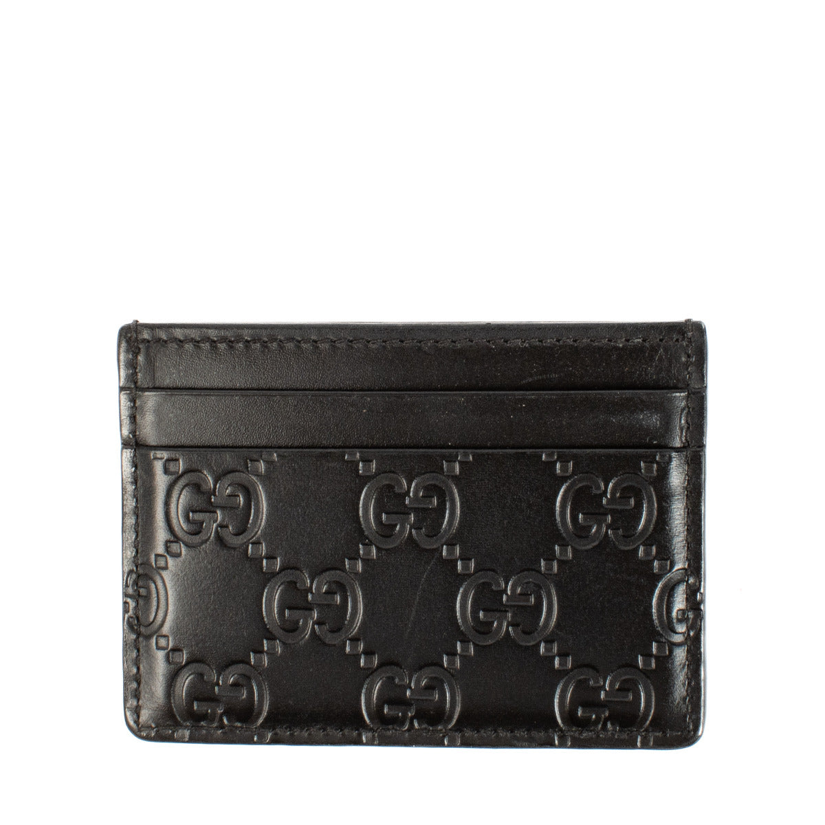 Gucci Black Guccissima Card Holder