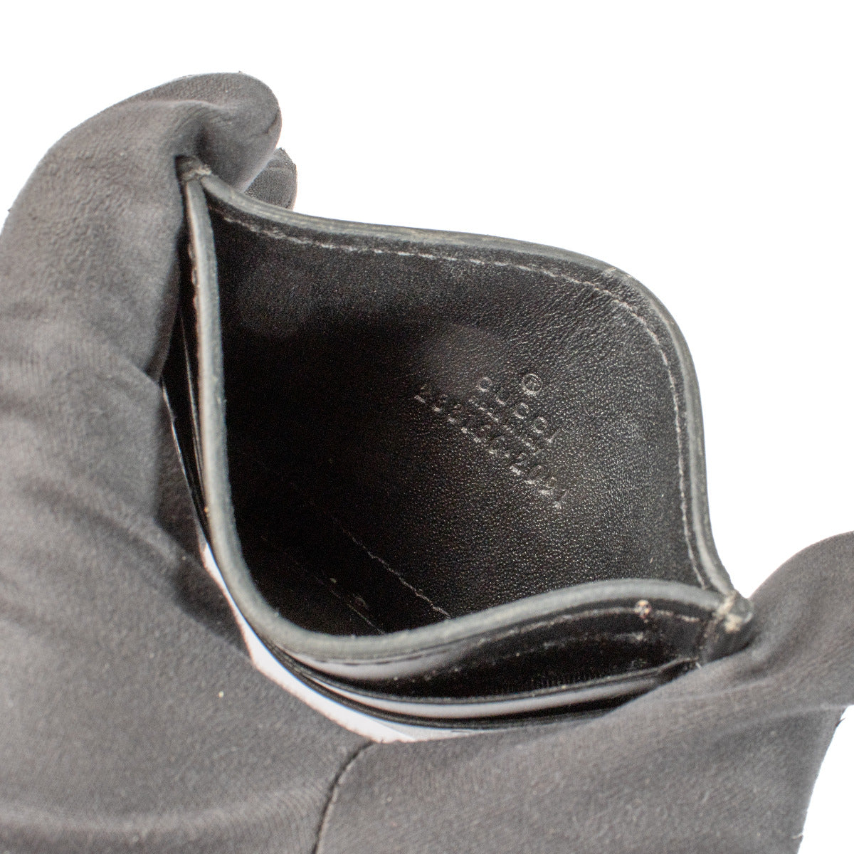 Gucci Black Guccissima Card Holder