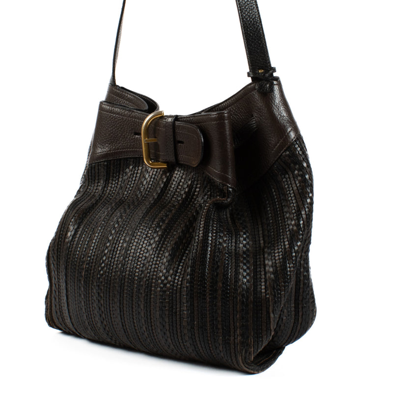 Delvaux Multicolor Toile De Cuir Bergerac Bag