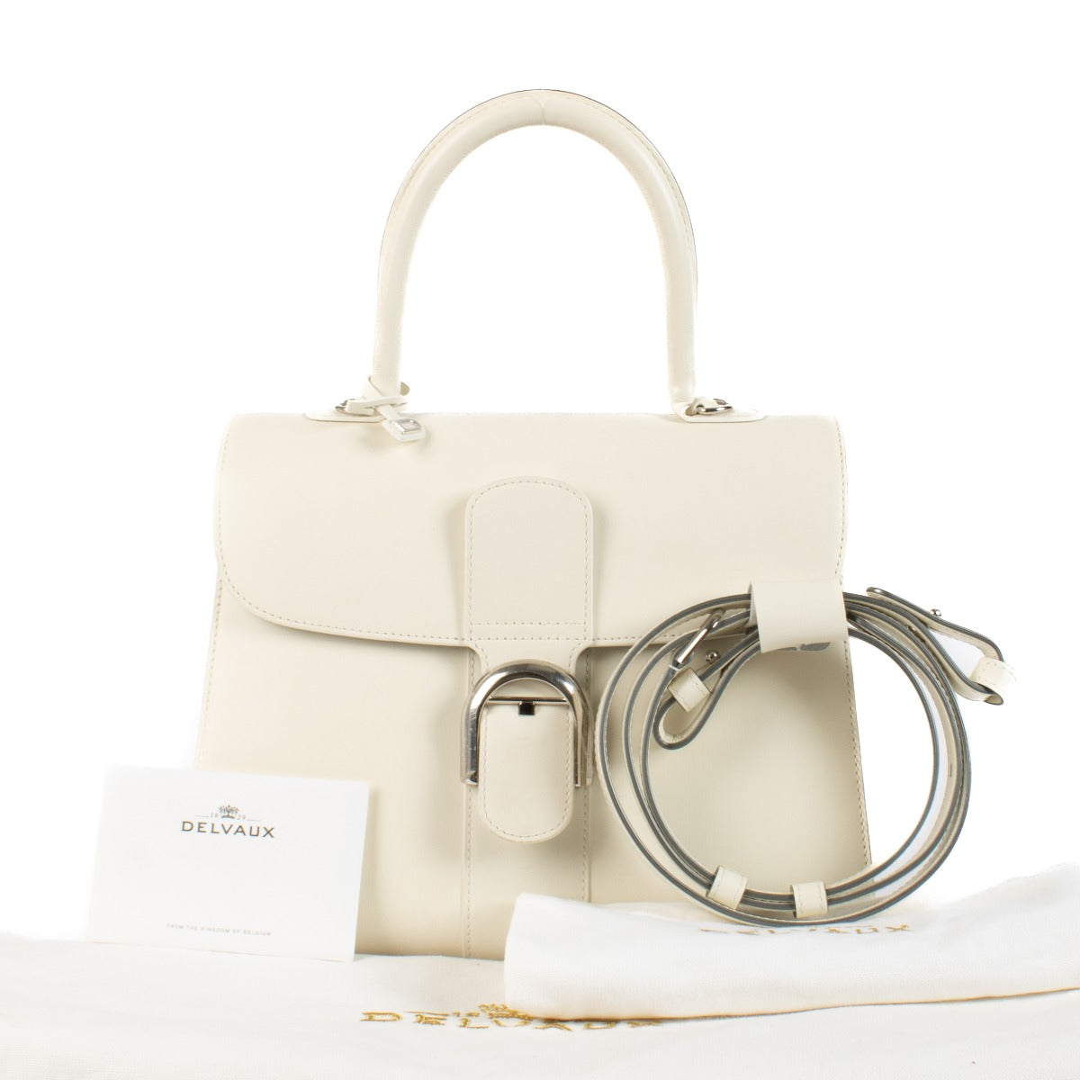 Shop 100% authentic secondhand Delvaux Ivory Brillant MM Magic Top Handle Bag on Labellov.com
