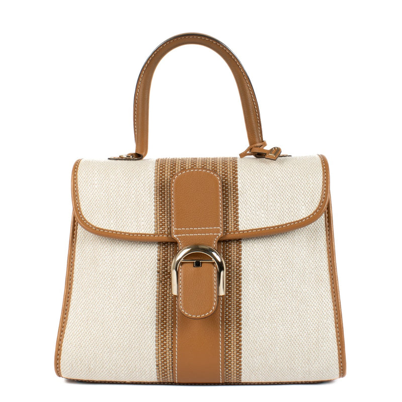 Shop 100% authentic secondhand Delvaux Ivory/Vegetal Toile Sangle Brillant MM Bag on Labellov.com