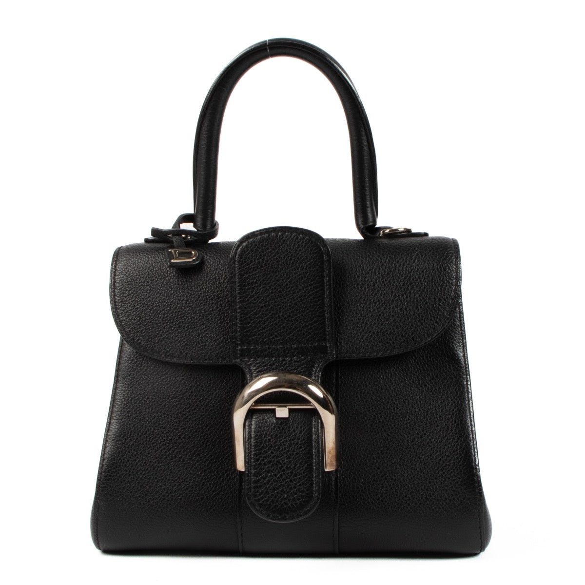 Shop safe online at Labellov in Antwerp, Brussels and Knokke this 100% authentic second hand Delvaux Black Rodeo Calf Mini Brillant + Strap.