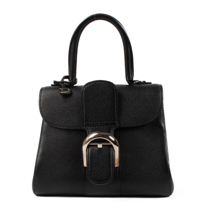 Shop safe online at Labellov in Antwerp, Brussels and Knokke this 100% authentic second hand Delvaux Black Rodeo Calf Mini Brillant + Strap.
