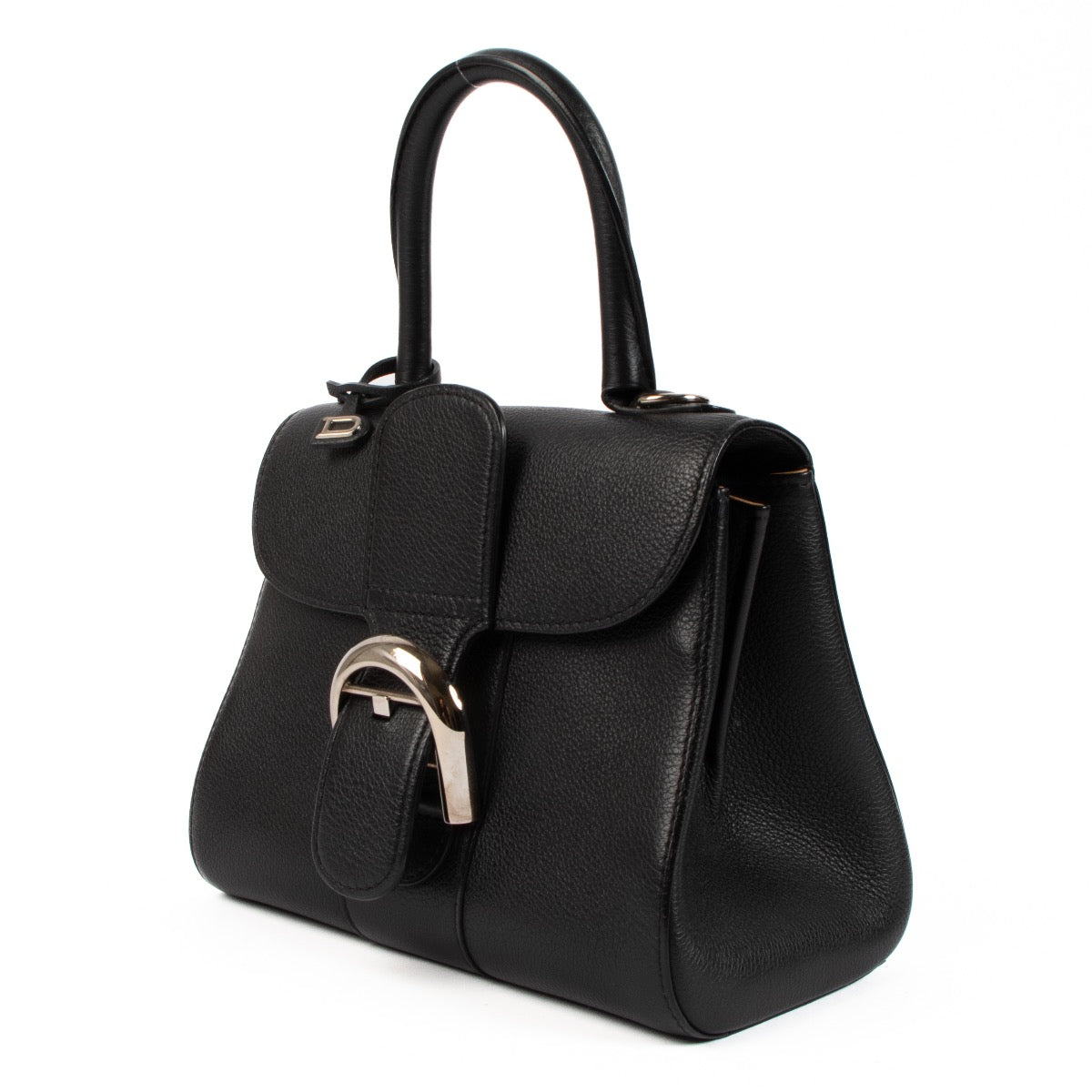 Shop safe online at Labellov in Antwerp, Brussels and Knokke this 100% authentic second hand Delvaux Black Rodeo Calf Mini Brillant + Strap.