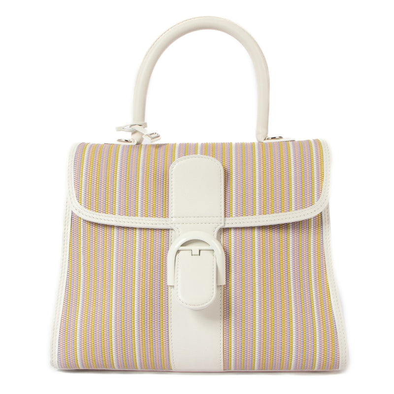 Shop safe online at Labellov in Antwerp, Brussels and Knokke this 100% authentic second hand Delvaux Rainbow Toile de Cuir/Ivory Calf Souple Brillant MM. Veilig online tweedehands authentieke Delvaux Rainbow Toile de Cuir/Ivory Calf Souple Brillant MM kop