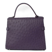 Shop safe online at Labellov in Antwerp, Brussels and Knokke this 100% authentic second hand Delvaux Purple Ostrich Tempête MM. veilig online tweedehands authentieke Delvaux Purple Ostrich Tempête MM kopen bij Labellov.