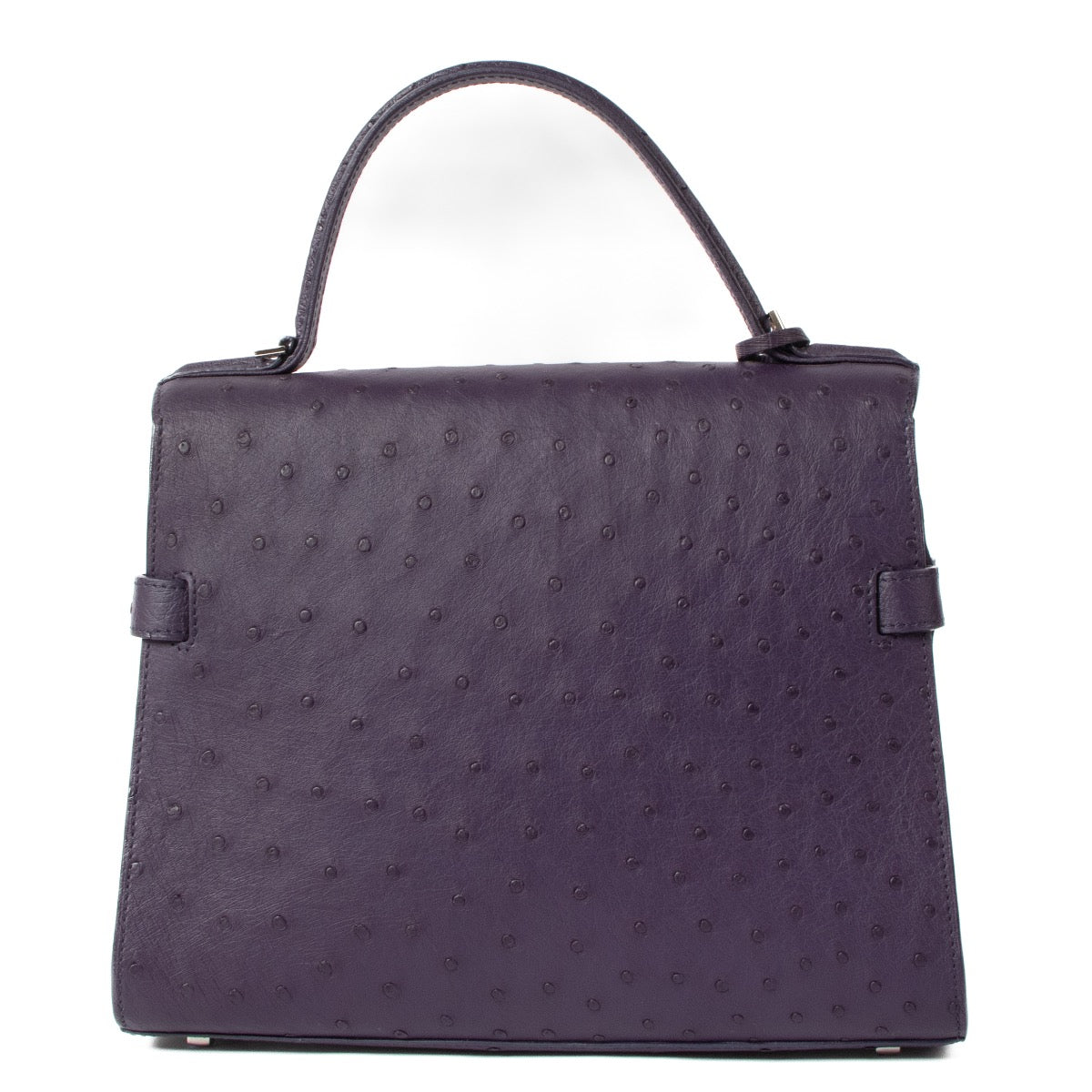 Shop safe online at Labellov in Antwerp, Brussels and Knokke this 100% authentic second hand Delvaux Purple Ostrich Tempête MM. veilig online tweedehands authentieke Delvaux Purple Ostrich Tempête MM kopen bij Labellov.