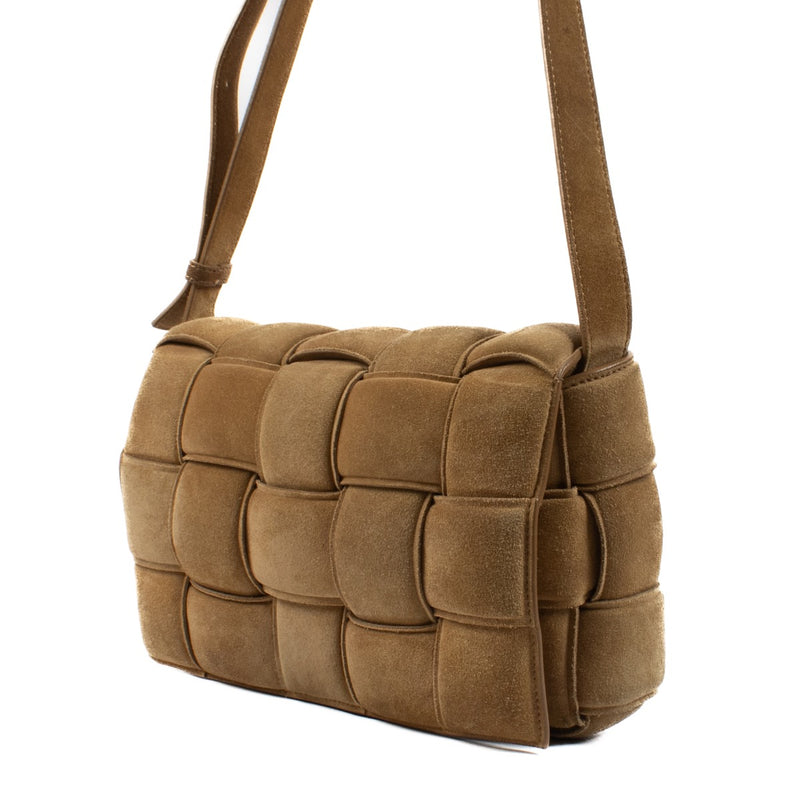 Shop 100% authentic secondhand Bottega Veneta Caramel Suede Padded Cassette Bag on Labellov.com