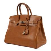 shop 100% authentic second hand Hermès Birkin 35 Barenia Fauve PHW on Labellov.com