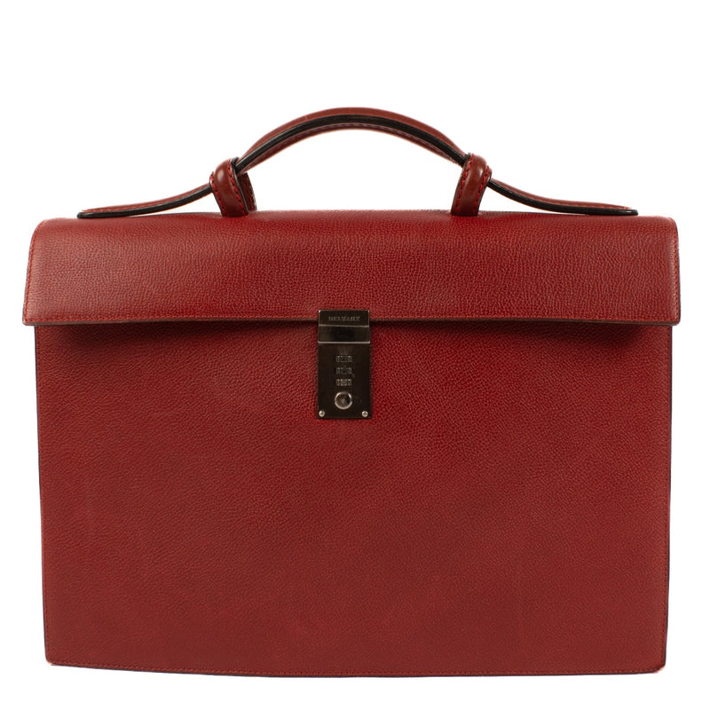 Shop 100% authentic secondhand Delvaux Red Leather Briefcase on Labellov.com