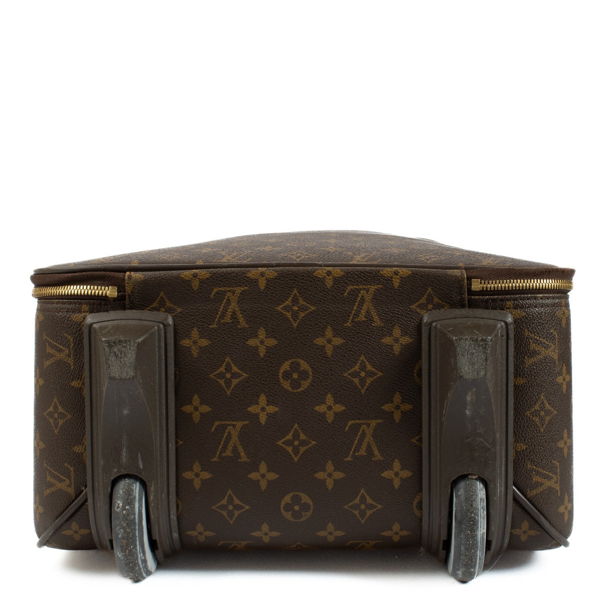 Louis Vuitton Monogram Trolley with retractable handle and rolling wheels, crafted from Monogram canvas. Shop now at Labellov.