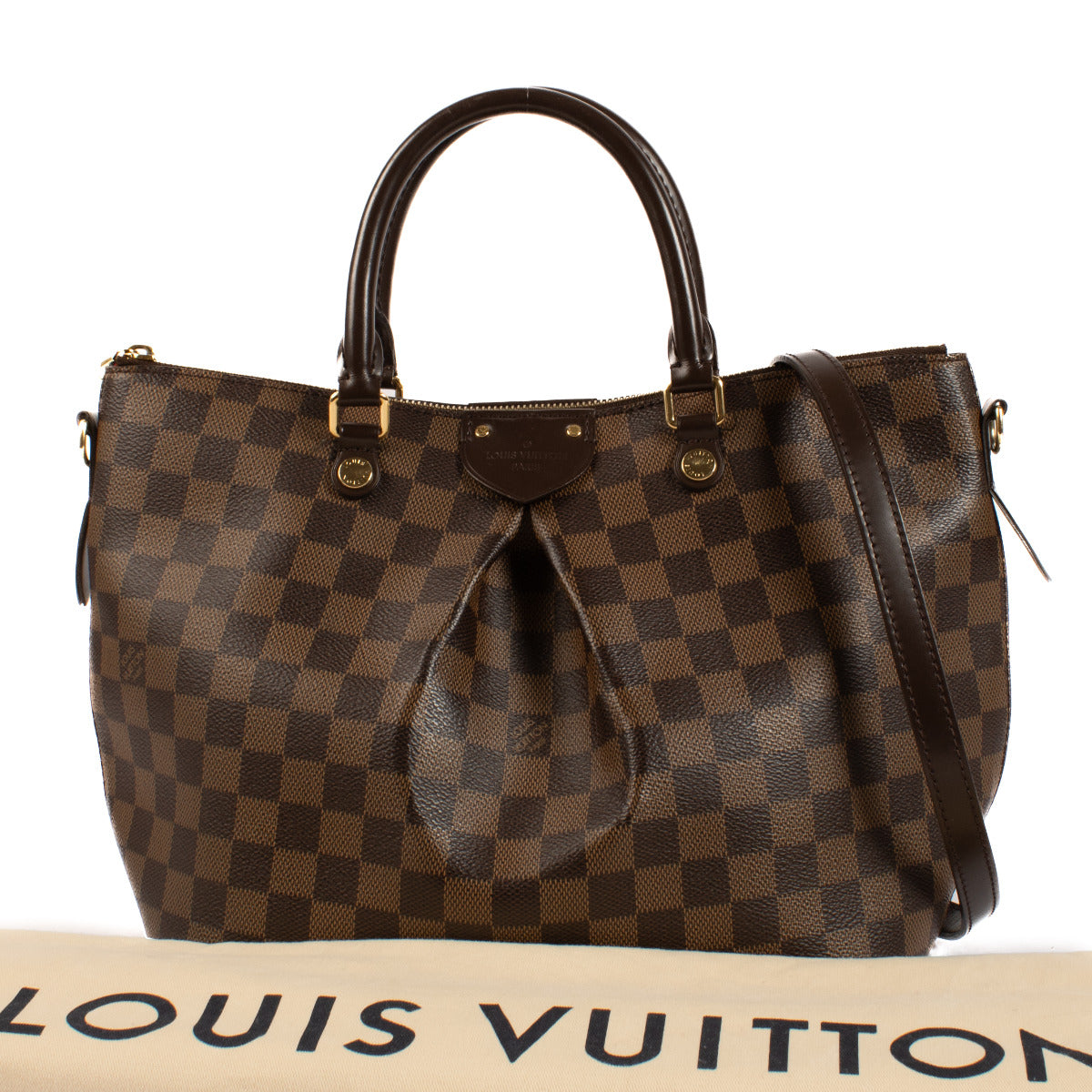 Louis Vuitton Damier Ebene Siena Top Handle Bag for the best price at Labellov secondhand luxury in Antwerp and Knokke