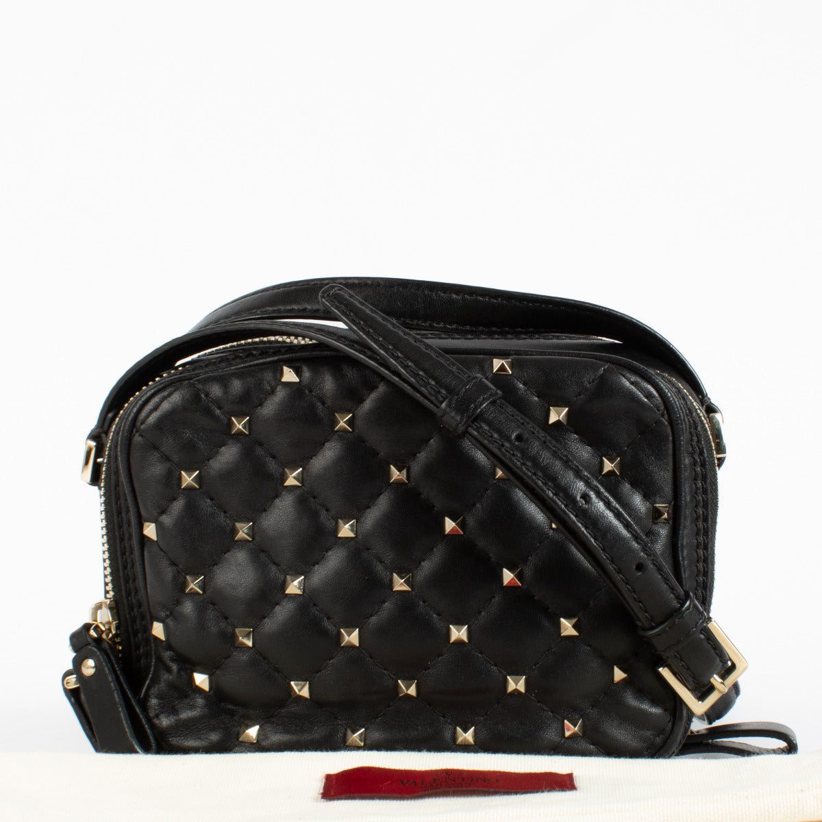 authentic preloved Valentino Garavani Black Rockstud Spike Mini Bag on Labellov.com
