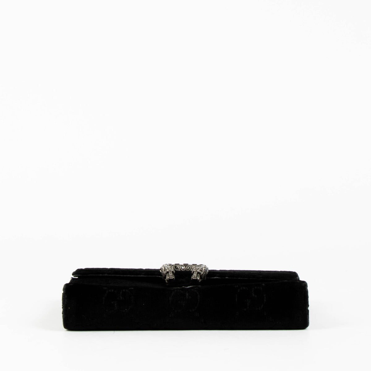 Authentic pre-loved Gucci Black GG Velvet Crystal Dionysus Crossbody Bag on Labellov.com