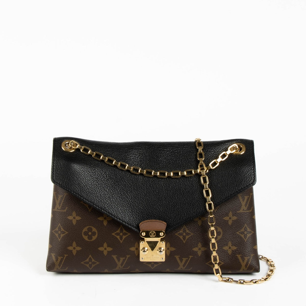 Authentic pre-loved Louis Vuitton Monogram Pallas Chain Crossbody Bag on Labellov.com