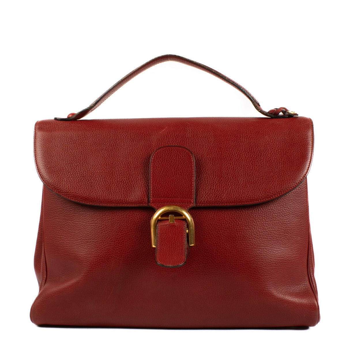 Delvaux Red Leather Brillant Briefcase