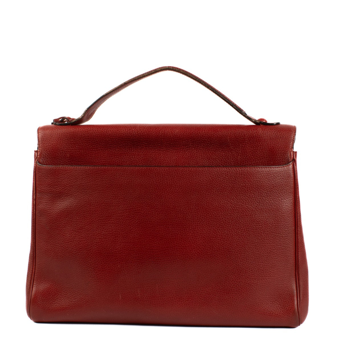 Delvaux Red Leather Brillant Briefcase