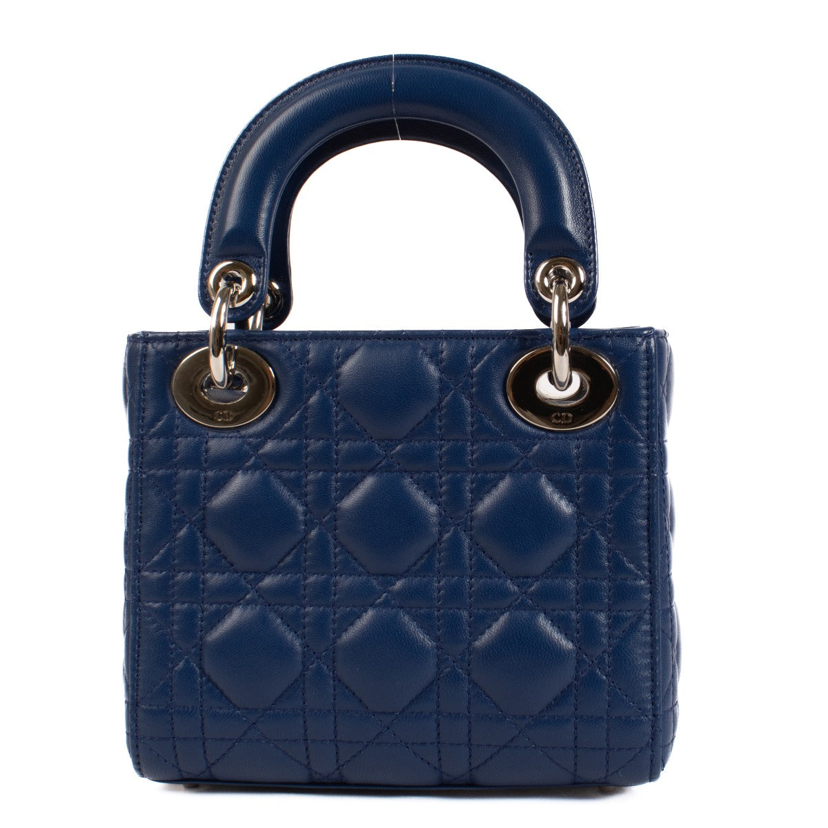 Christian Dior Koningsblauwe Lamsleren Mini Lady Dior Tas
