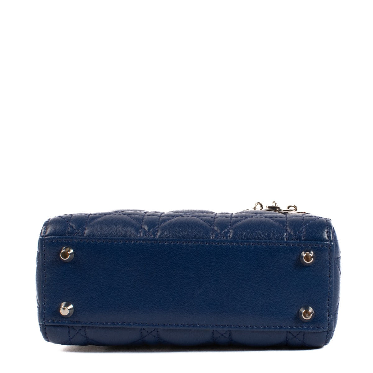 Christian Dior Koningsblauwe Lamsleren Mini Lady Dior Tas
