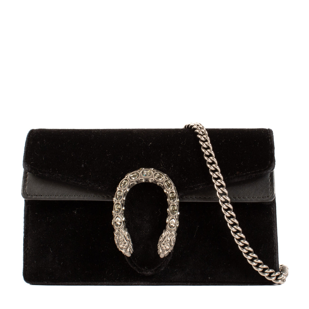 Gucci Black Velvet Super Mini Dionysus Bag